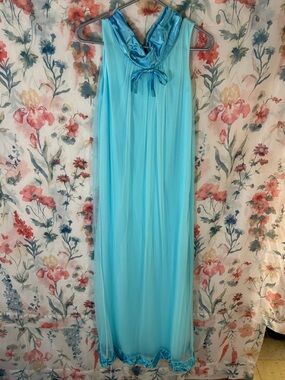 Hamilton Aqua Blue Satin Lingerie Top